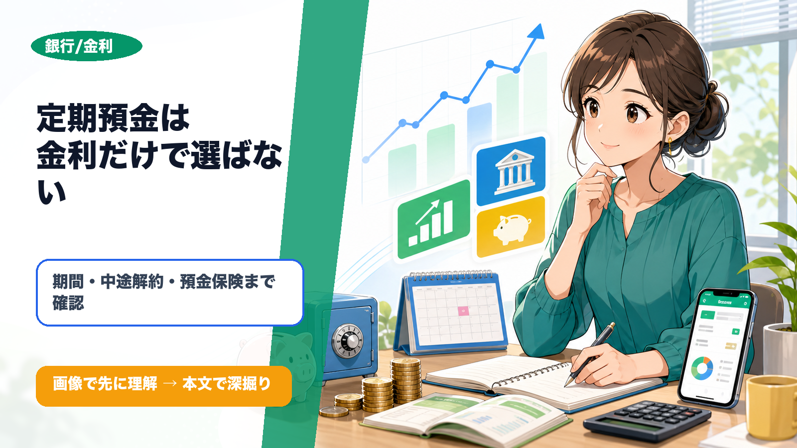 銀行/金利の全体像を場面で示す図