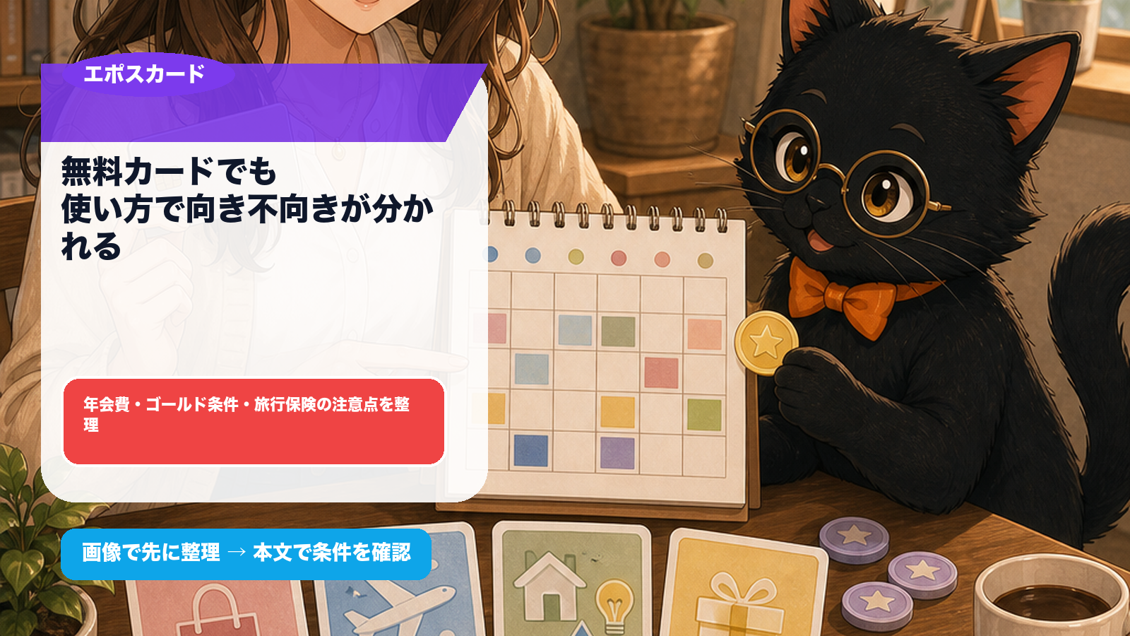 エポスカードの全体像を場面で示す図