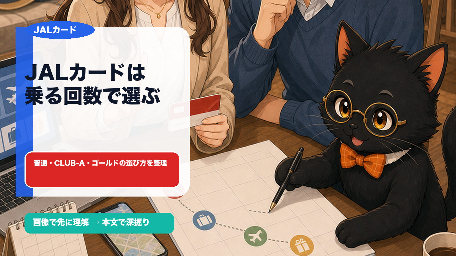 JALカードの全体像を場面で示す図