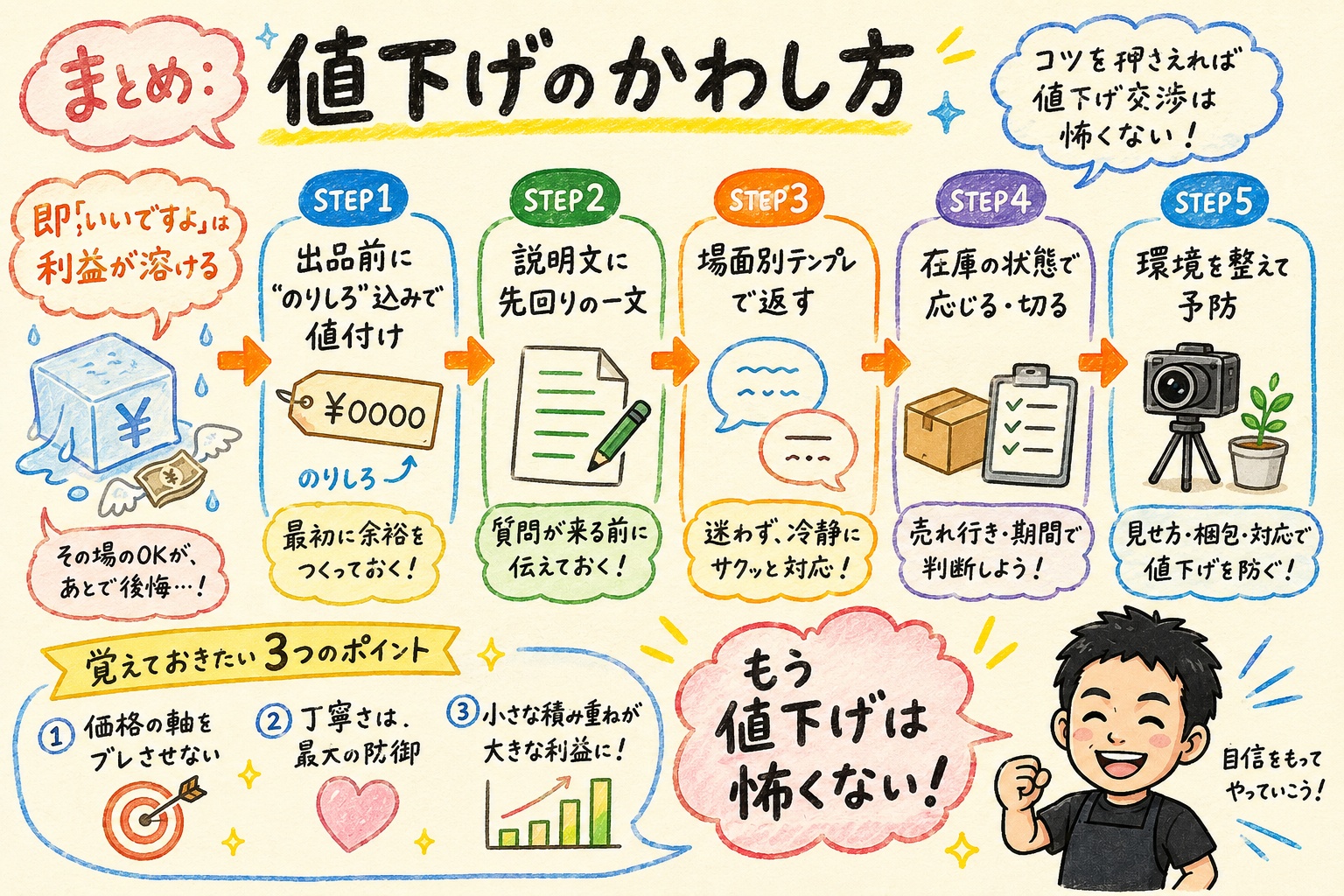 値下げのかわし方 まとめグラレコ