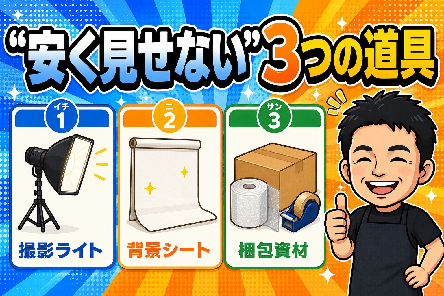 安く見せない3つの道具