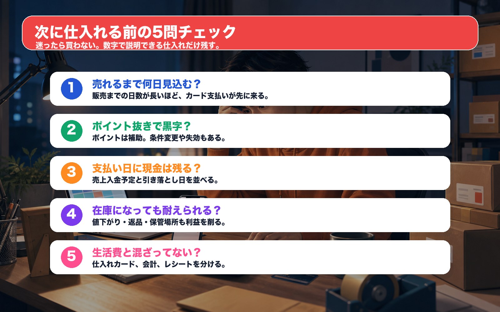 せどりで仕入れる前に確認する5問チェックリスト