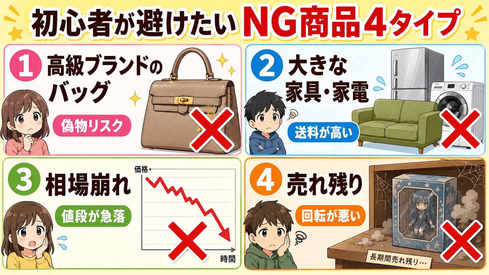 仕入れてはいけないNG商品4タイプ