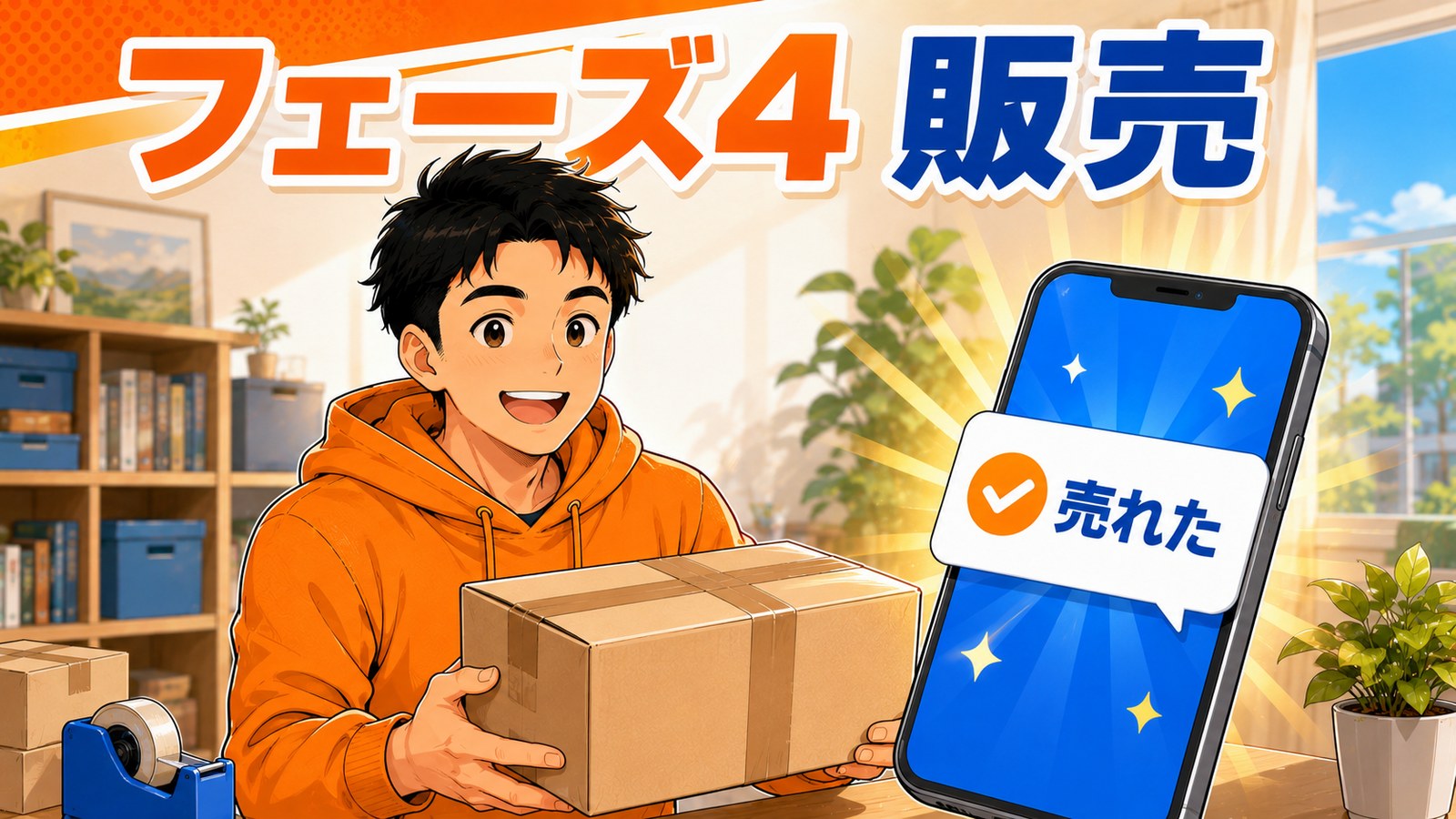 中古せどりの販売フェーズの図解