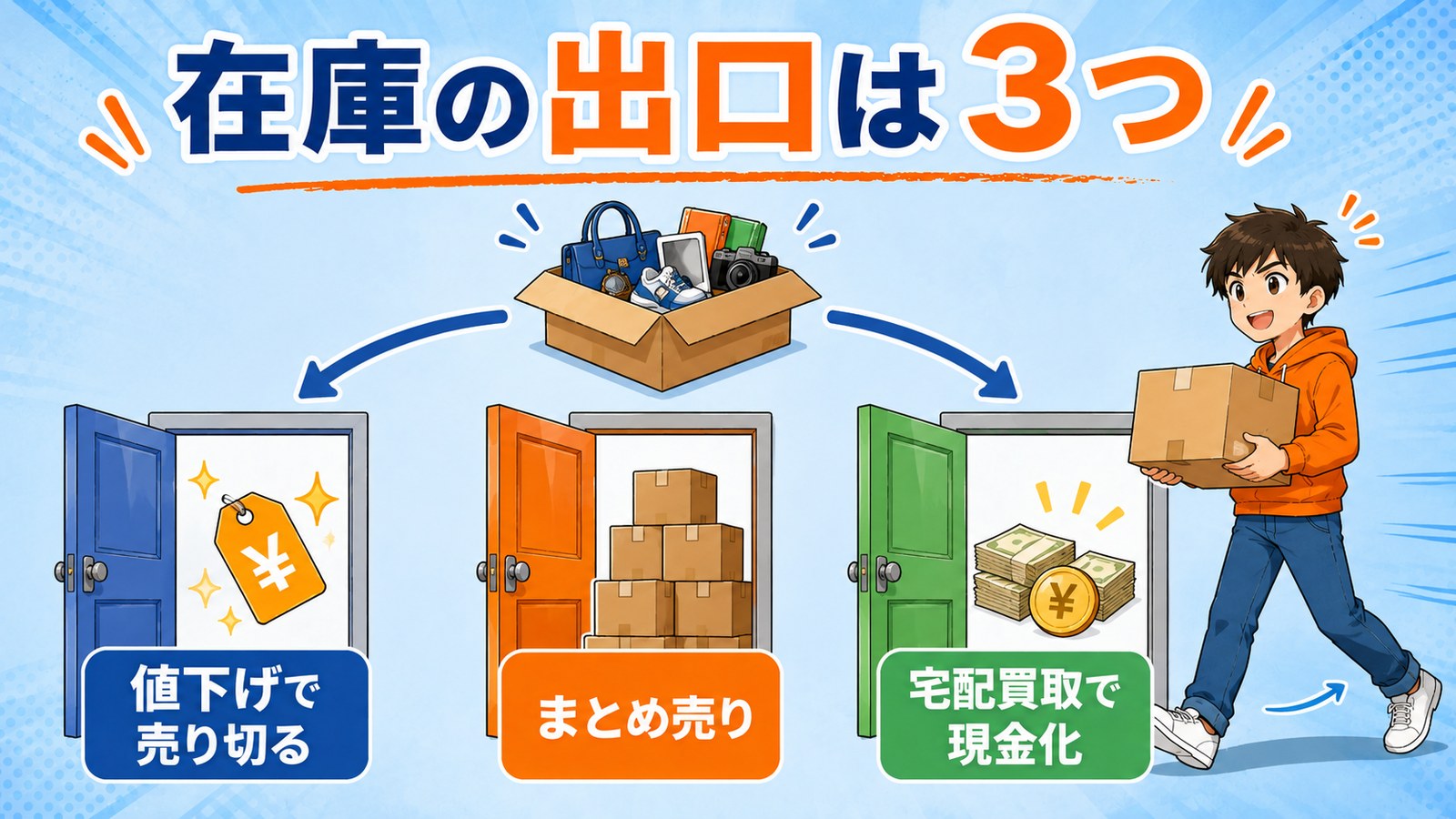 売れない在庫の3つの出口の図解