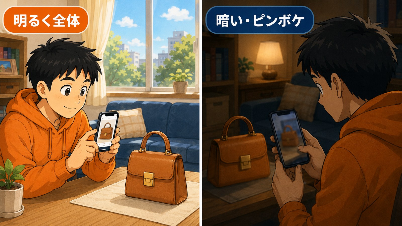 メルカリで売れる商品写真の撮り方のコツ図解