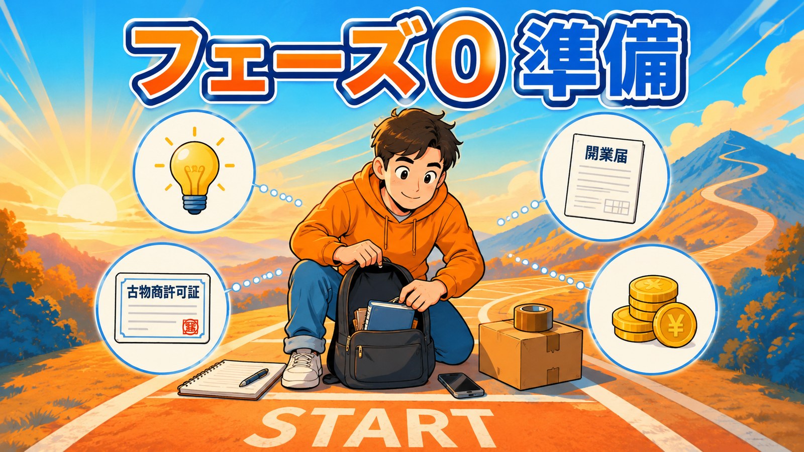 せどりを始める前の準備フェーズの図解