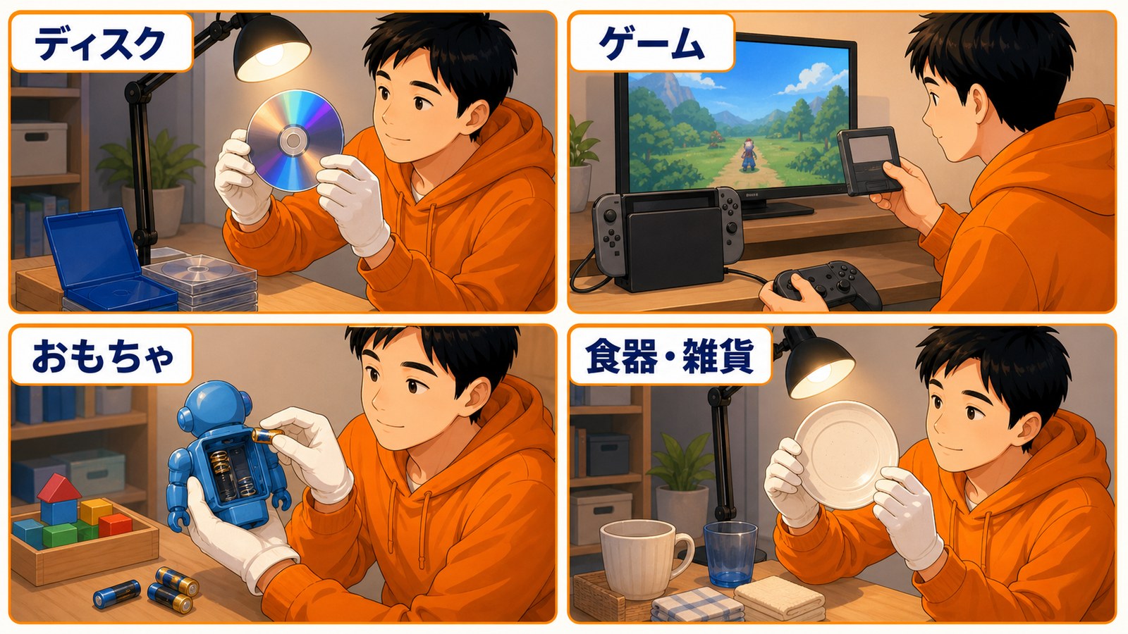 ジャンル別の検品チェックポイントの図解
