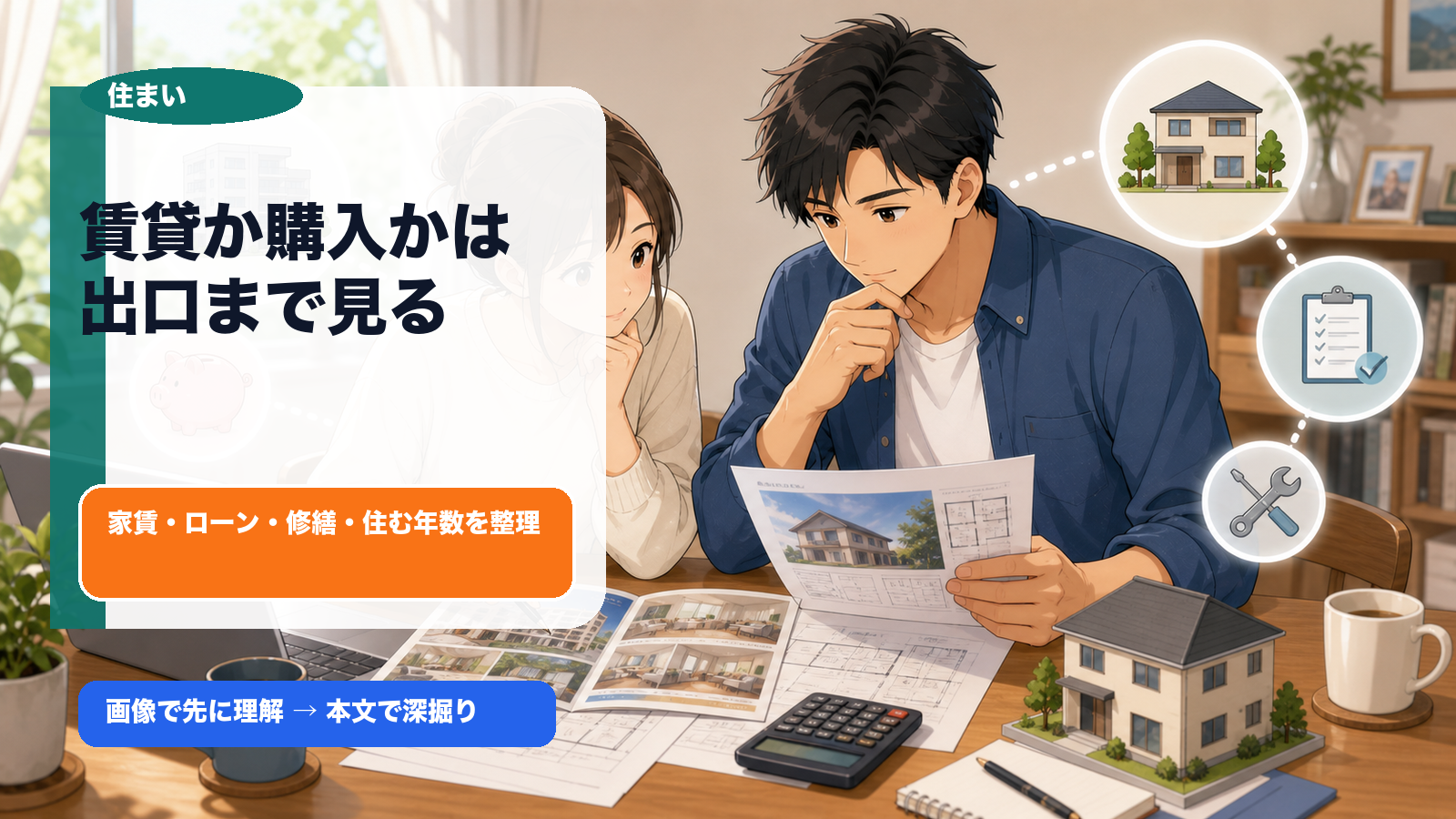 住まいの全体像を場面で示す図