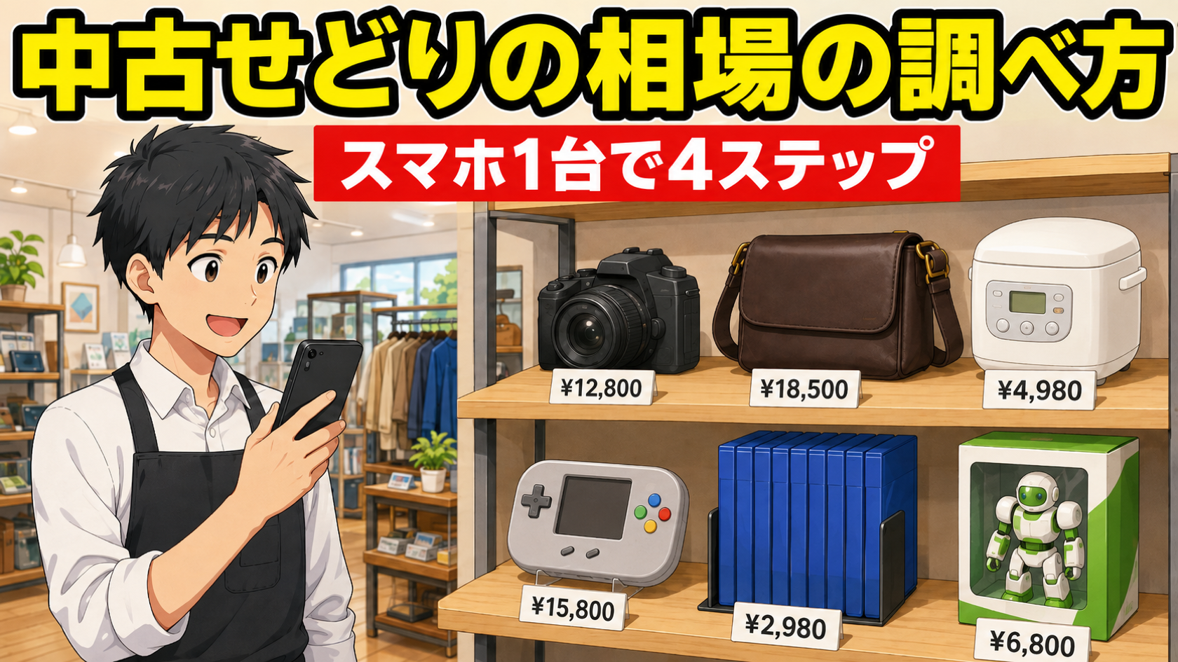 中古せどりの相場の調べ方｜リサーチはスマホ1台で4ステップ