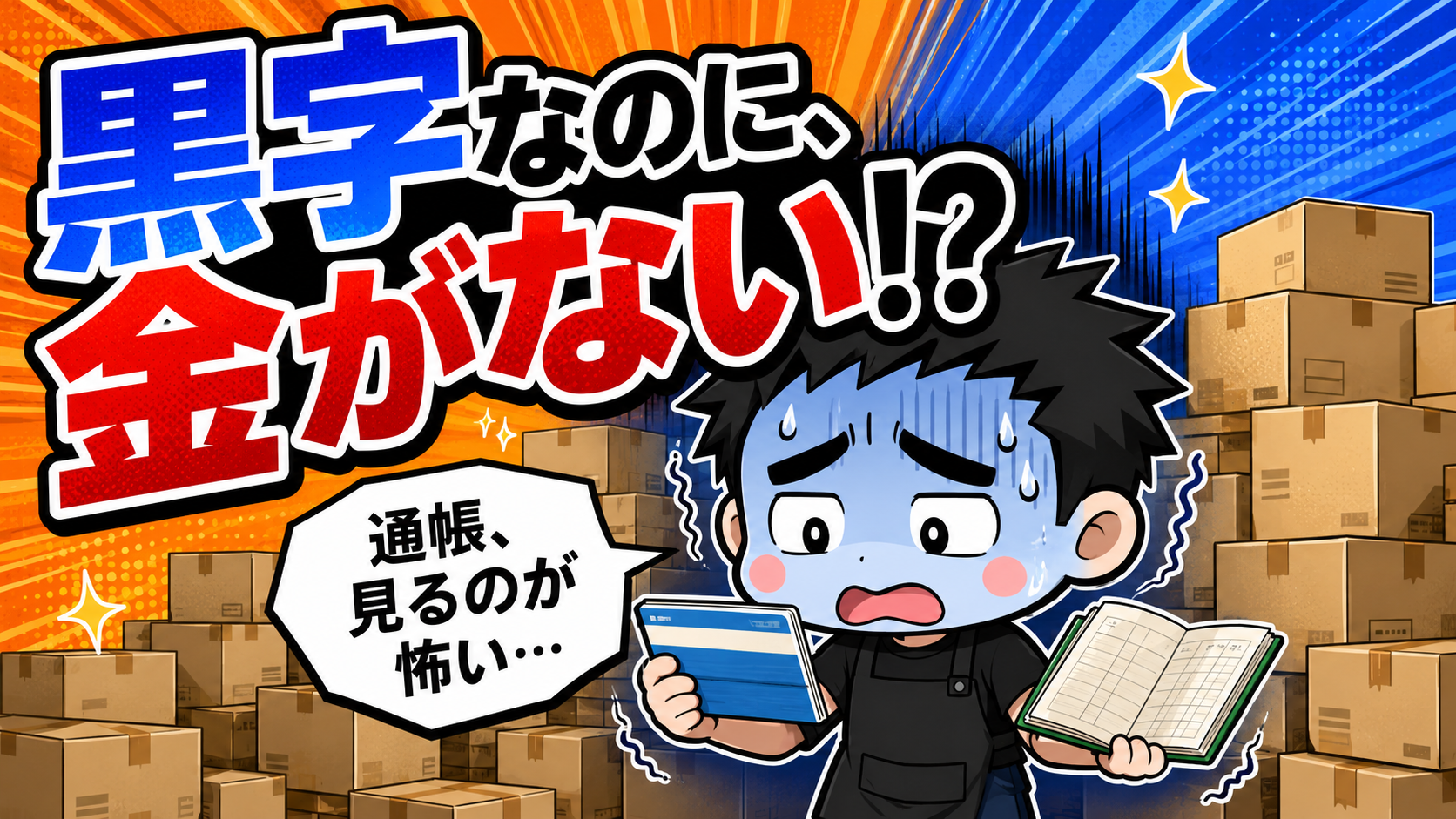 黒字なのにお金がない!? 通帳と帳簿を見比べて青ざめる僕と在庫の山