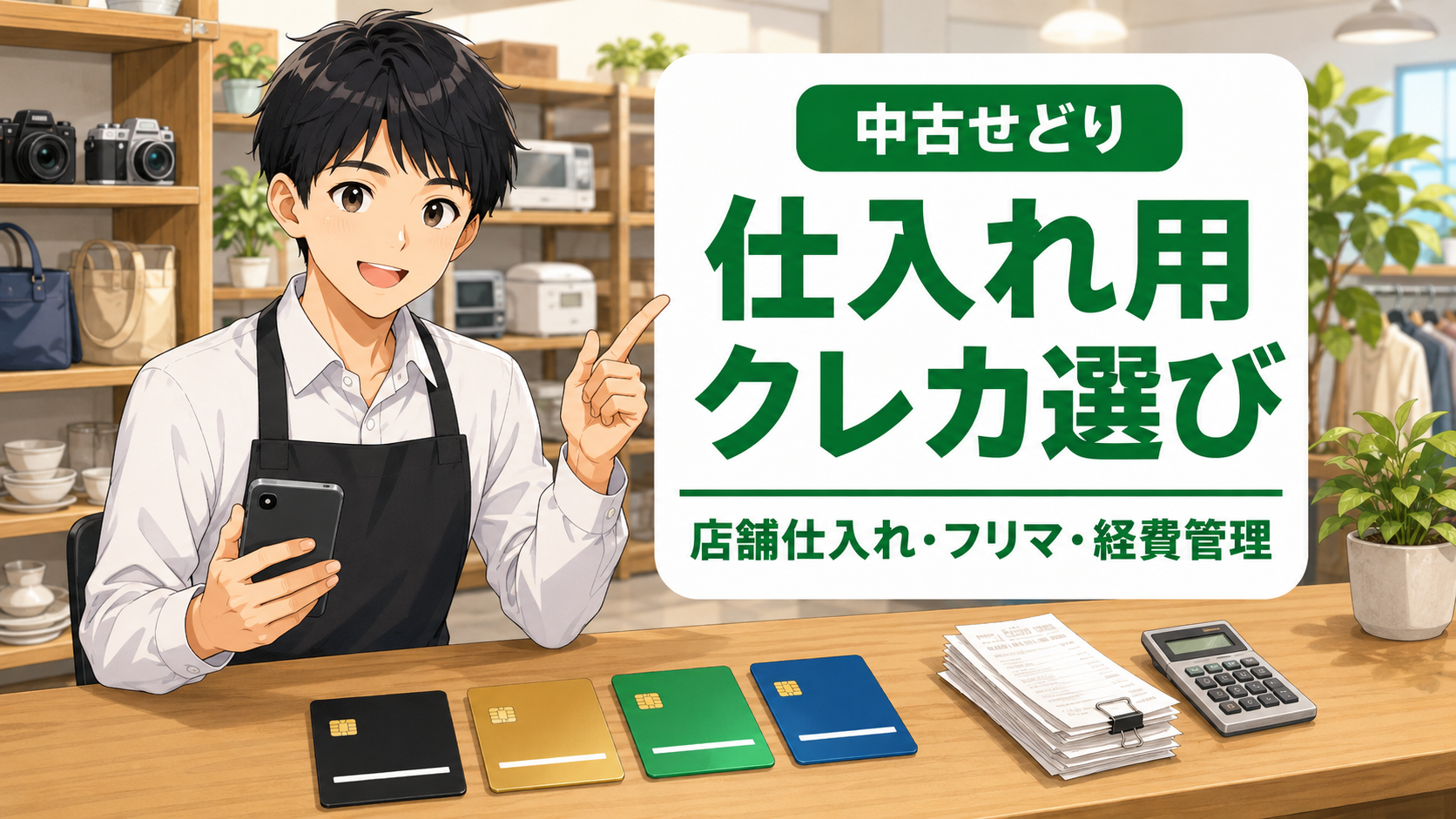 中古せどりにおすすめのクレジットカード2026｜店舗仕入れ・フリマ仕入れ・経費管理で選ぶ